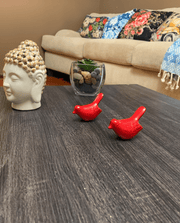 Vibhsa Birds of Health and Happiness Set of 2 (Red) Lucy And Phil Academy Lucy And Phil Academy