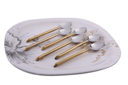 Vibhsa Golden Silverware Dessert Spoons Set of 6 Lucy And Phil Academy Lucy And Phil Academy