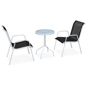 vidaXL 3 Piece Bistro Set Steel Black Lucy And Phil Academy Lucy And Phil Academy