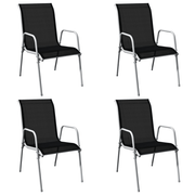 vidaXL 5 Piece Outdoor Dining Set Steel Black Lucy And Phil Academy Lucy And Phil Academy