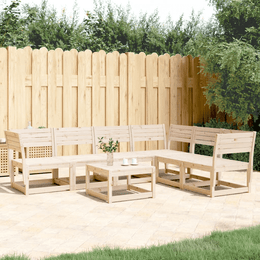 vidaXL 6 Piece Garden Sofa Set Solid Wood Pine Lucy And Phil Academy Lucy And Phil Academy