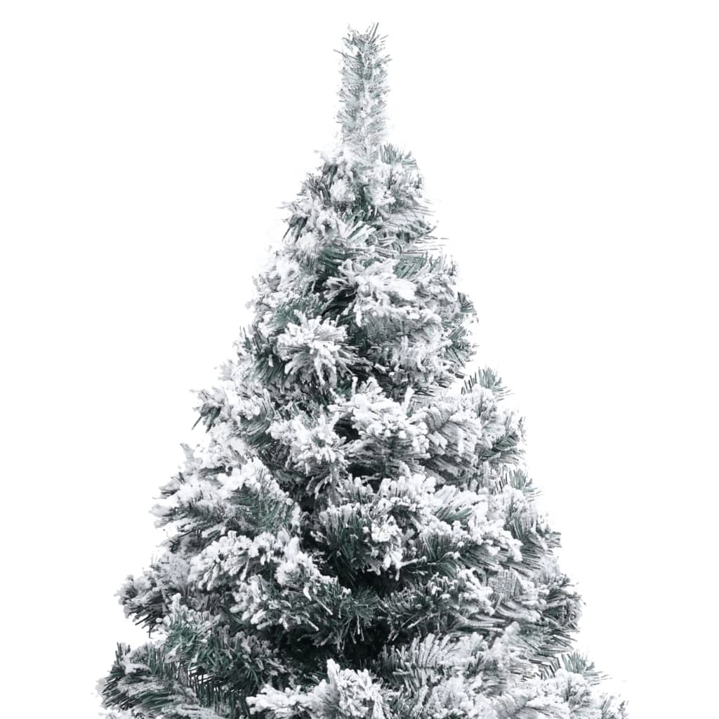vidaXL Artificial Christmas Tree with Flocked Snow Green 150 cm PVC Lucy And Phil Academy Lucy And Phil Academy