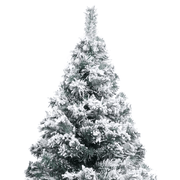 vidaXL Artificial Christmas Tree with Flocked Snow Green 150 cm PVC Lucy And Phil Academy Lucy And Phil Academy