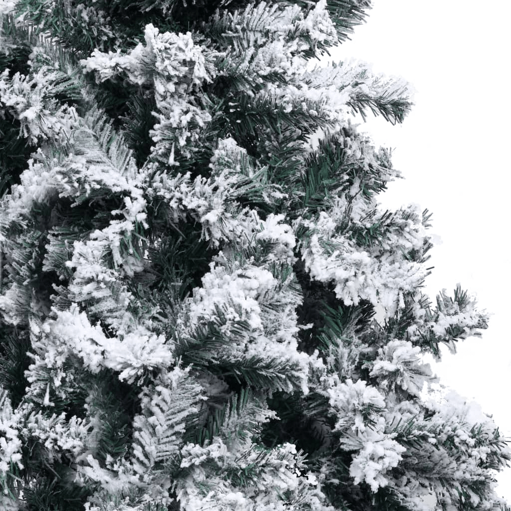 vidaXL Artificial Christmas Tree with Flocked Snow Green 150 cm PVC Lucy And Phil Academy Lucy And Phil Academy