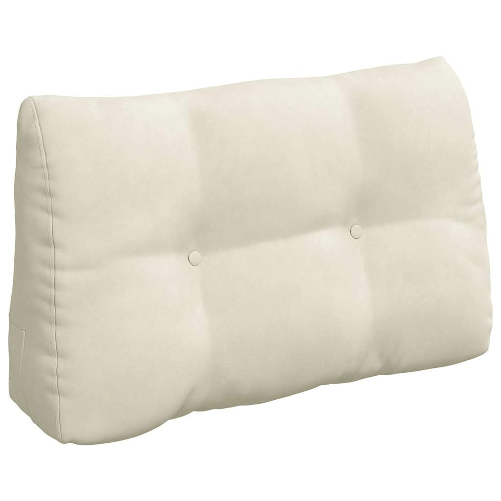 vidaXL Back Pillow Cream 80 x 24 x 50 cm Velvet Lucy And Phil Academy Lucy And Phil Academy