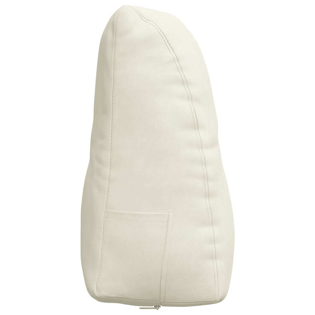 vidaXL Back Pillow Cream 80 x 24 x 50 cm Velvet Lucy And Phil Academy Lucy And Phil Academy