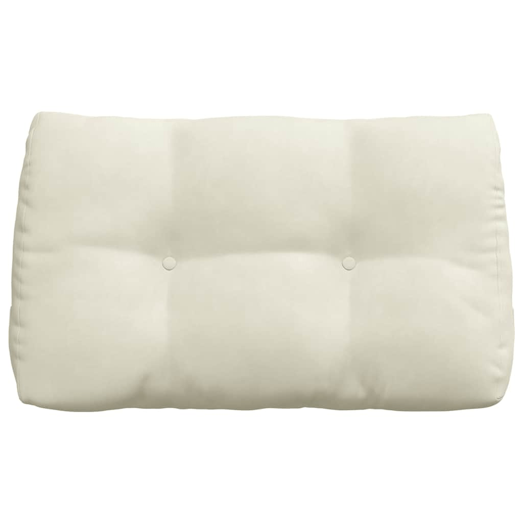 vidaXL Back Pillow Cream 80 x 24 x 50 cm Velvet Lucy And Phil Academy Lucy And Phil Academy