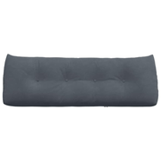 vidaXL Back Pillow Dark Grey 140 x 24 x 50 cm Velvet Lucy And Phil Academy Lucy And Phil Academy