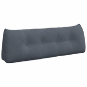 vidaXL Back Pillow Dark Grey 140 x 24 x 50 cm Velvet Lucy And Phil Academy Lucy And Phil Academy