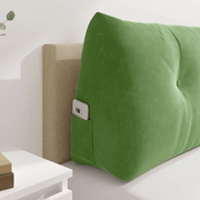 vidaXL Back Pillow Light Green 200 x 24 x 50 cm Velvet Lucy And Phil Academy Lucy And Phil Academy