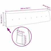 vidaXL Back Pillow Yellow 200 x 24 x 50 cm Velvet Lucy And Phil Academy Lucy And Phil Academy