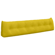 vidaXL Back Pillow Yellow 200 x 24 x 50 cm Velvet Lucy And Phil Academy Lucy And Phil Academy