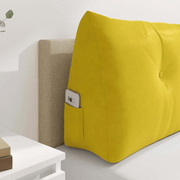 vidaXL Back Pillow Yellow 200 x 24 x 50 cm Velvet Lucy And Phil Academy Lucy And Phil Academy