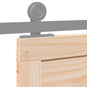 vidaXL Barn Door Brown 100 x 210 cm Solid pine wood Lucy And Phil Academy Lucy And Phil Academy