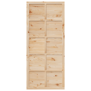 vidaXL Barn Door Brown 100 x 210 cm Solid pine wood Lucy And Phil Academy Lucy And Phil Academy