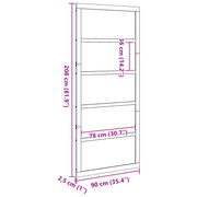 vidaXL Barn Door Brown 100 x 210 cm Solid pine wood Lucy And Phil Academy Lucy And Phil Academy