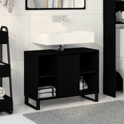 vidaXL Bathroom Cabinet Black 80 x 33 x 60 cm Engineered Wood Lucy And Phil Academy Lucy And Phil Academy
