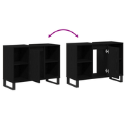 vidaXL Bathroom Cabinet Black 80 x 33 x 60 cm Engineered Wood Lucy And Phil Academy Lucy And Phil Academy