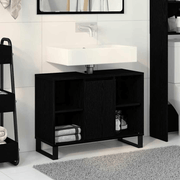 vidaXL Bathroom Cabinet Black 80 x 33 x 60 cm Engineered Wood Lucy And Phil Academy Lucy And Phil Academy