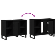 vidaXL Bathroom Cabinet Black 80 x 33 x 60 cm Engineered Wood Lucy And Phil Academy Lucy And Phil Academy