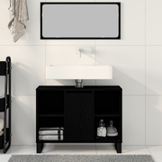 vidaXL Bathroom Cabinet Black 80 x 33 x 60 cm Engineered Wood Lucy And Phil Academy Lucy And Phil Academy