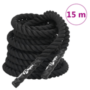vidaXL Battle Rope Black 15 m 11 kg Polyester Lucy And Phil Academy Lucy And Phil Academy