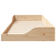 vidaXL Bed Frame Brown 100 x 220 cm Solid Pine Wood Lucy And Phil Academy Lucy And Phil Academy