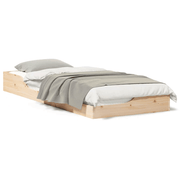 vidaXL Bed Frame Brown 100 x 220 cm Solid Pine Wood Lucy And Phil Academy Lucy And Phil Academy
