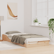 vidaXL Bed Frame Brown 100 x 220 cm Solid Pine Wood Lucy And Phil Academy Lucy And Phil Academy