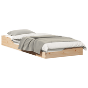 vidaXL Bed Frame Brown 100 x 220 cm Solid Pine Wood Lucy And Phil Academy Lucy And Phil Academy