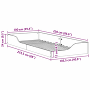 vidaXL Bed Frame Brown 100 x 220 cm Solid Pine Wood Lucy And Phil Academy Lucy And Phil Academy