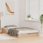 vidaXL Bed Frame Brown 75 x 190 cm Solid Pine Wood Lucy And Phil Academy Lucy And Phil Academy