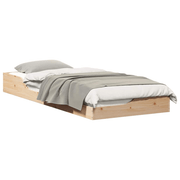 vidaXL Bed Frame Brown 80 x 220 cm Solid Pine Wood Lucy And Phil Academy Lucy And Phil Academy