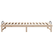 vidaXL Bed Frame Brown 90 x 220 cm Solid Pine Wood Lucy And Phil Academy Lucy And Phil Academy