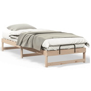 vidaXL Bed Frame Brown 90 x 220 cm Solid Pine Wood Lucy And Phil Academy Lucy And Phil Academy