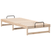 vidaXL Bed Frame Brown 90 x 220 cm Solid Pine Wood Lucy And Phil Academy Lucy And Phil Academy