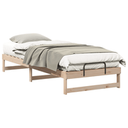 vidaXL Bed Frame Brown 90 x 220 cm Solid Pine Wood Lucy And Phil Academy Lucy And Phil Academy