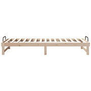 vidaXL Bed Frame Brown 90 x 220 cm Solid Pine Wood Lucy And Phil Academy Lucy And Phil Academy