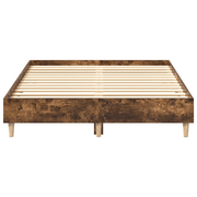 vidaXL Bed Frame No Mattress Smoked Oak 120x200 cm Engineered Wood Lucy And Phil Academy Lucy And Phil Academy