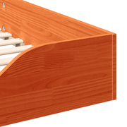 vidaXL Bed Frame Wax Brown 100 x 210 cm Solid Pine Wood Lucy And Phil Academy Lucy And Phil Academy