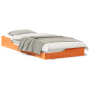 vidaXL Bed Frame Wax Brown 100 x 210 cm Solid Pine Wood Lucy And Phil Academy Lucy And Phil Academy