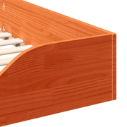 vidaXL Bed Frame Wax Brown 100 x 210 cm Solid Pine Wood Lucy And Phil Academy Lucy And Phil Academy