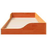 vidaXL Bed Frame Wax Brown 100 x 220 cm Solid Pine Wood Lucy And Phil Academy Lucy And Phil Academy