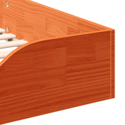 vidaXL Bed Frame Wax Brown 90 x 190 cm Solid Pine Wood Lucy And Phil Academy Lucy And Phil Academy