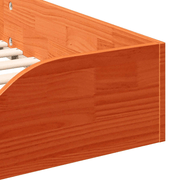 vidaXL Bed Frame Wax Brown 90 x 190 cm Solid Pine Wood Lucy And Phil Academy Lucy And Phil Academy