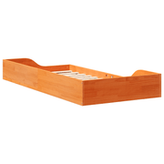 vidaXL Bed Frame Wax Brown 90 x 190 cm Solid Pine Wood Lucy And Phil Academy Lucy And Phil Academy