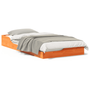 vidaXL Bed Frame Wax Brown 90 x 190 cm Solid Pine Wood Lucy And Phil Academy Lucy And Phil Academy