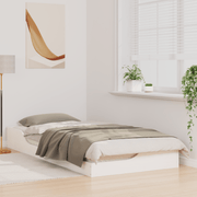 vidaXL Bed Frame White 100 x 200 cm Solid Pine Wood Lucy And Phil Academy Lucy And Phil Academy