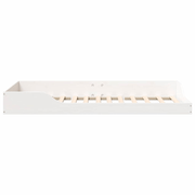 vidaXL Bed Frame White 100 x 200 cm Solid Pine Wood Lucy And Phil Academy Lucy And Phil Academy
