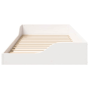 vidaXL Bed Frame White 100 x 200 cm Solid Pine Wood Lucy And Phil Academy Lucy And Phil Academy